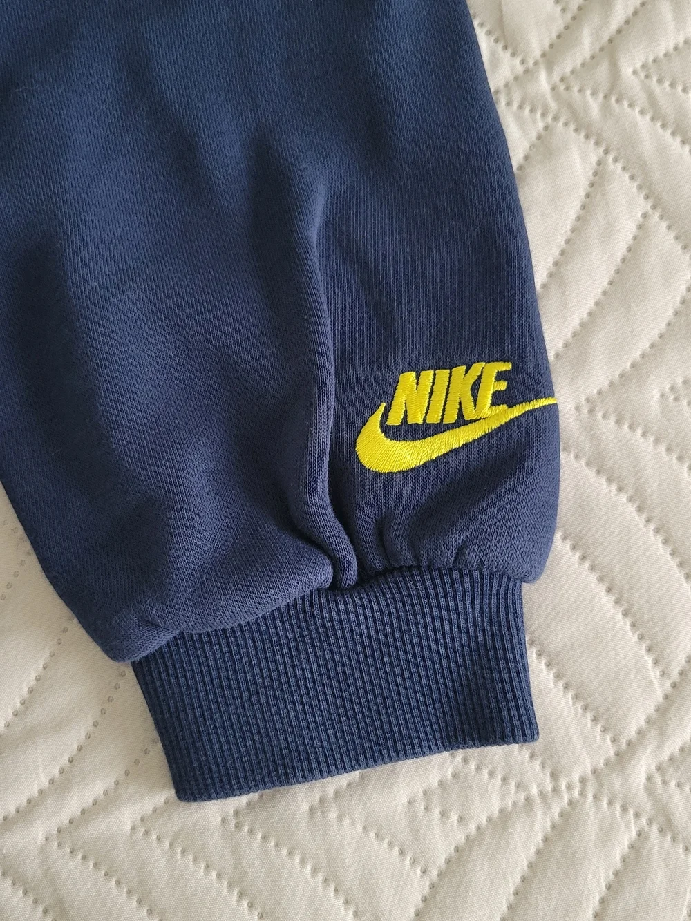 NIKE Navy Hoodie with Yellow 
